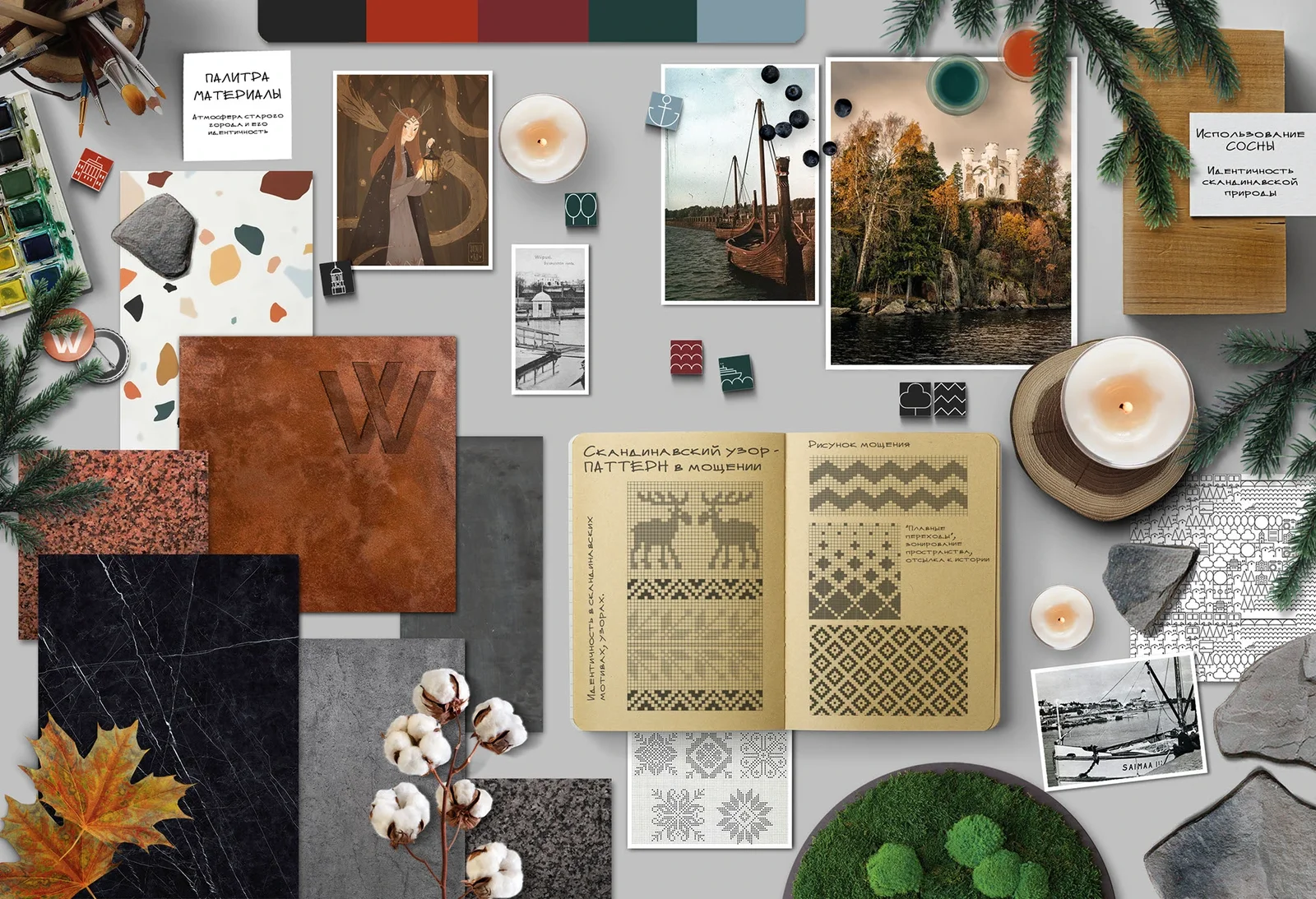 Vyborg City Branding Mood Board
