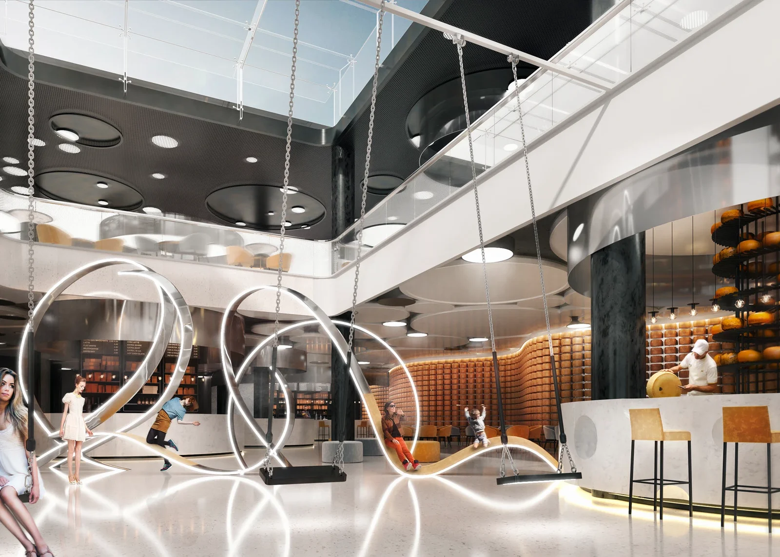 Moscow City Food Market Interior