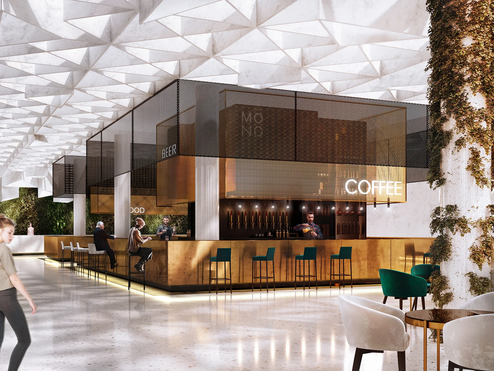 Moscow City Food Market Interior